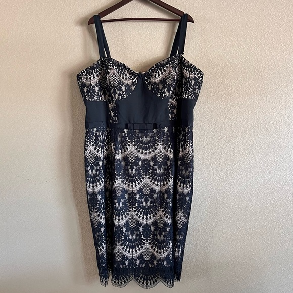 City Chic Dresses & Skirts - City Chic Sexy Black Lace Dress Size 22